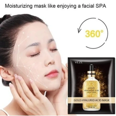 BPOM Veze FZ16428 24K Pure Gold Hyaluronic Acid Sheet Facial Mask