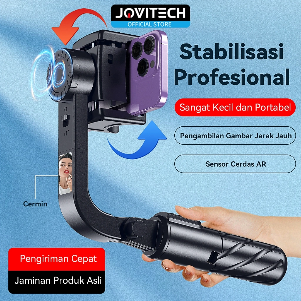 Jovitech Gimbal Stabilizer Handphone Tongsis Bluetooth Tripod Mini Selfie Stick Auto Balance - GS07