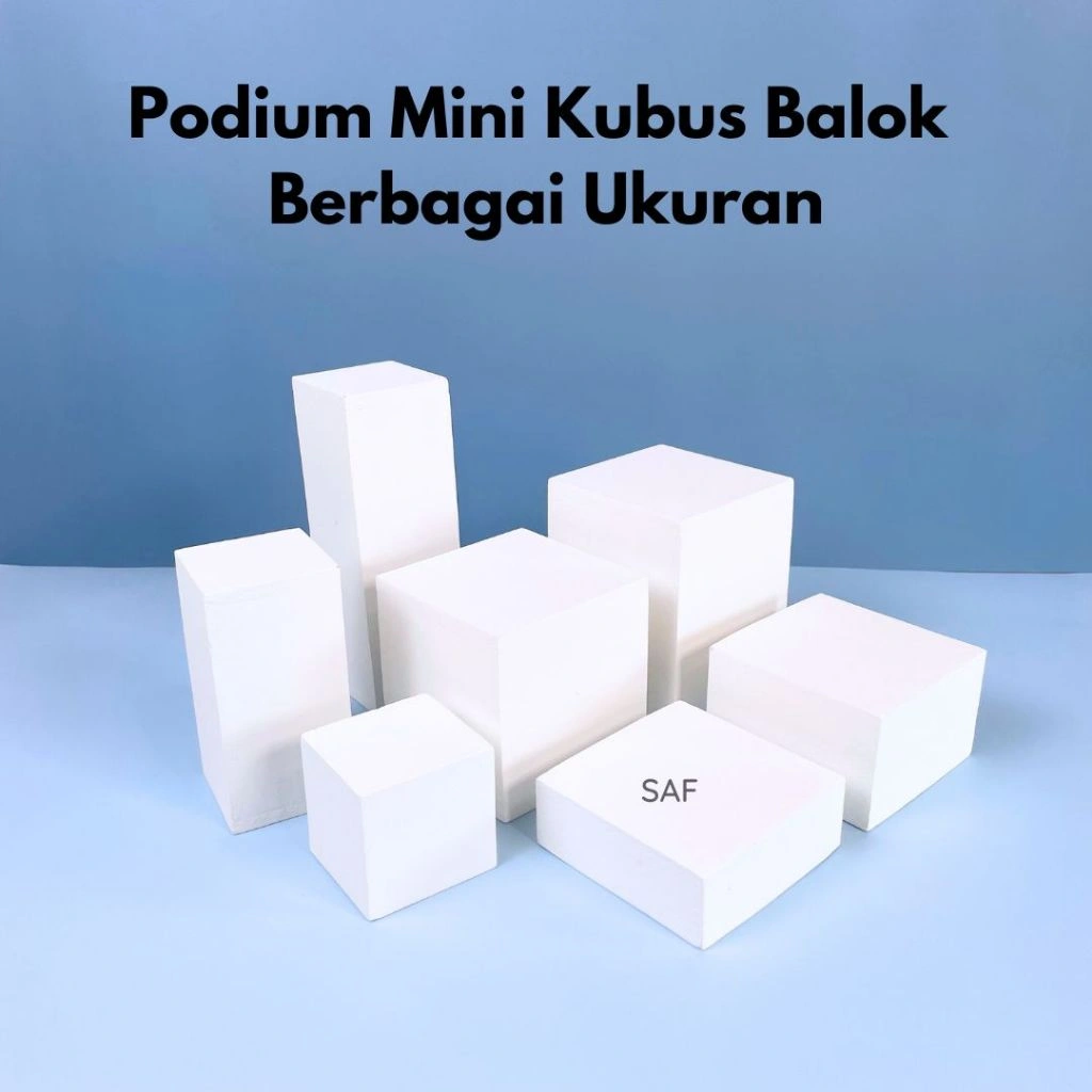 SAF Podium mini balok kubus berbagai ukuran - display product photography serbaguna
