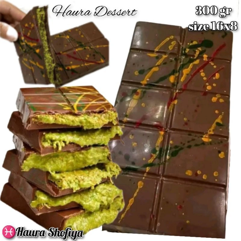 Chocolate Dubai Original Crispy "PISTACHIO KUNAFE" Berat ±270gr Coklat Crunchy Makanan Cokelat Viral