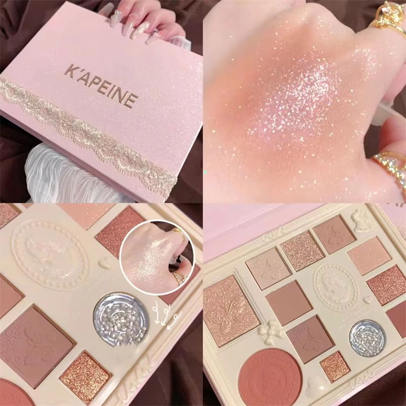 K'Apeine Princess Eyeshadow 12 Colours Eyeshadow 12 Warna K'Appeine Eyeshadow Glitter Matte Nude Colour Eyeshadow Korean Eyeshadow Palette Eye Shadow Kapeine