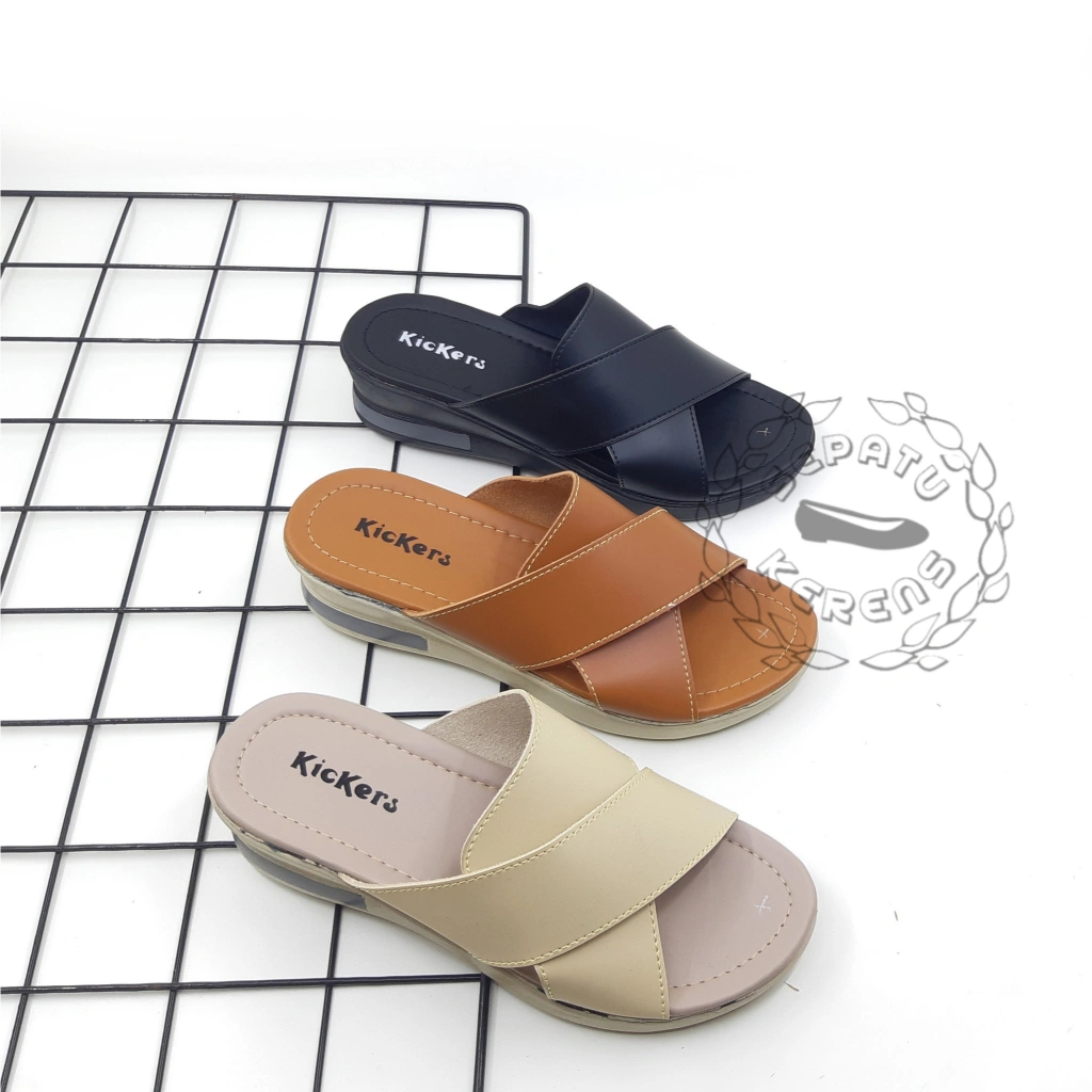 Sandal Wedges Wanita Merk Kickers Model Simple Kode BQ-03