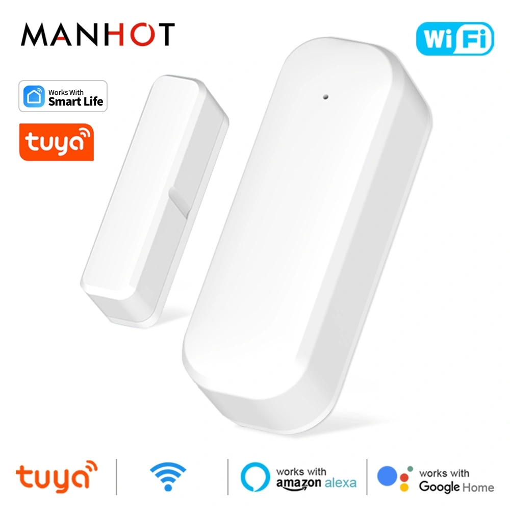 Smart Wifi Door Window Sensor Tuya Wifi Door Sensor Smart Home WIFI Window & Door Sensor Wireless Alarm Pintu Jendela Pintu Sensor Door Open Closed Detectors App Notification Alert security alarm support Alexa Google