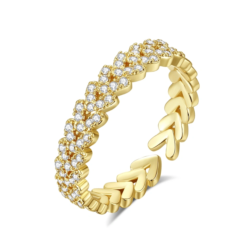 Kke Cincin Pribadi Wanita Aksesori Berlian Emas Titanium 18k Dapat Disesuaikan GD106