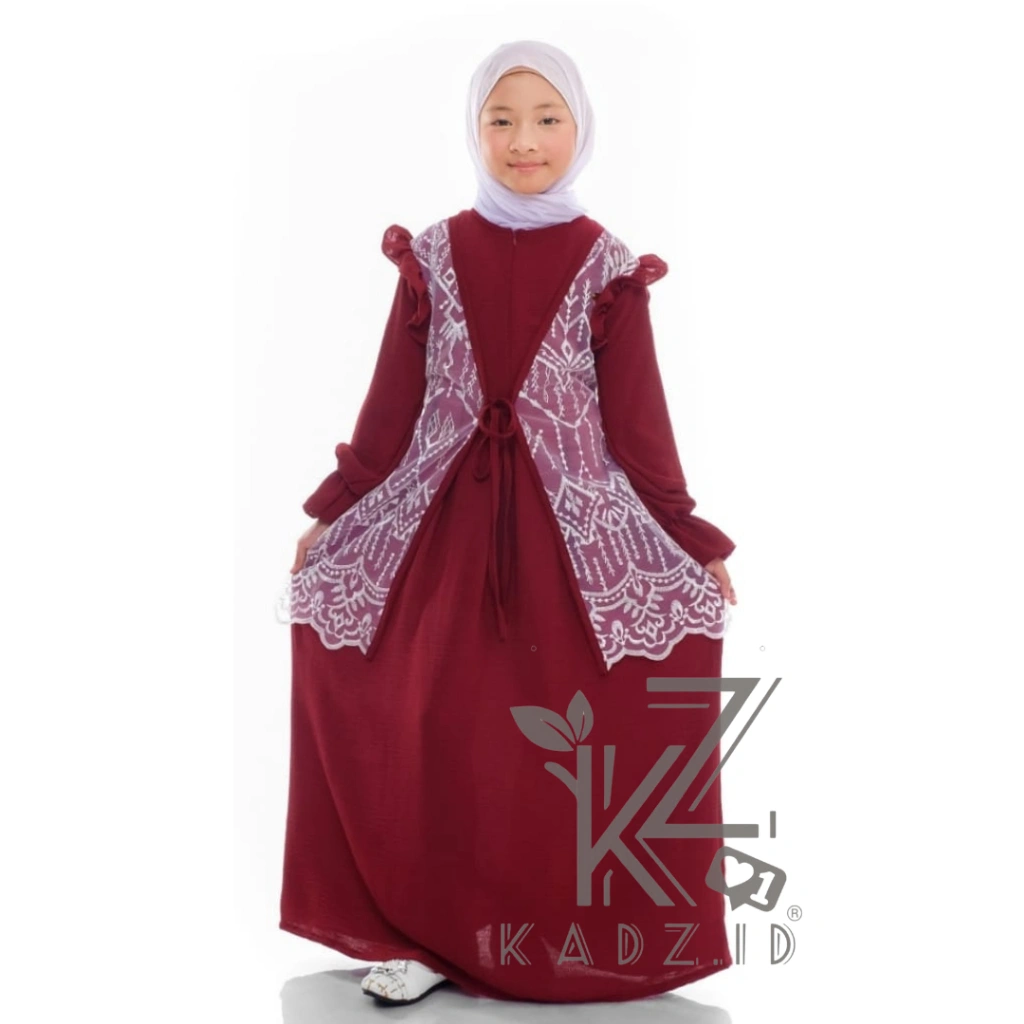 KADZ.ID - ZAHIRA DRES - BISA COUPLE IBU ANAK - GAMIS CRINCLE MIX BRUKAT - 3-12 TAHUN
