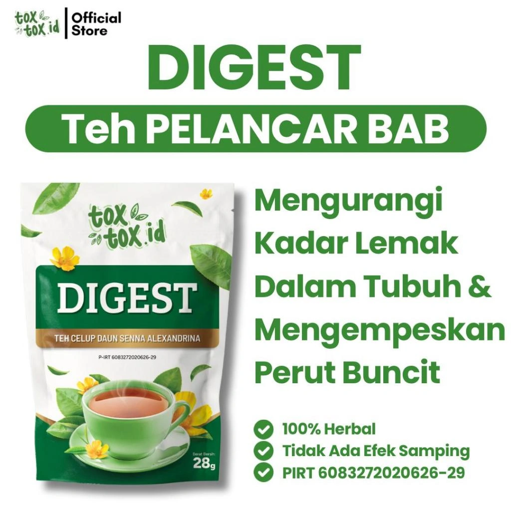 PELANGSING ALAMI !! TOXTOX Digest Herbal Tea - Teh Pelangsing Herbal Alami Atasi Perut Buncit
