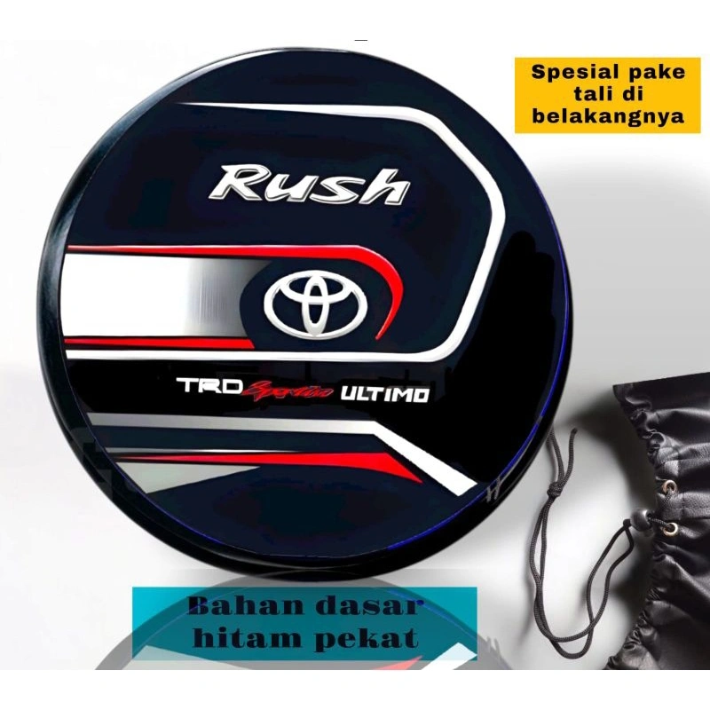 cover sarung ban MOBIL RUSH termurah berkualitas bahan kulit sintetis tebal tahan lama gambar tajam