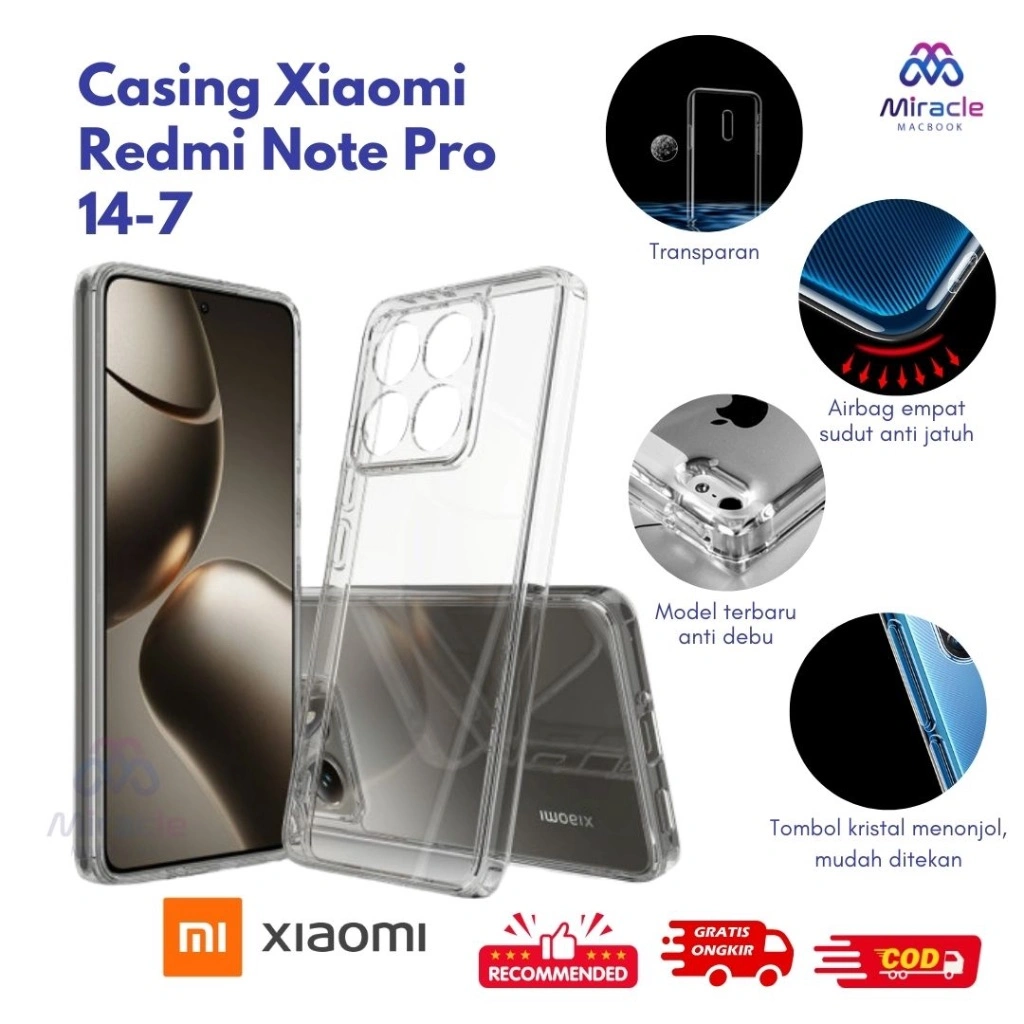ANTI KUNING !! Casing Transparan Soft Clear Case Premium Airbag XIAOMI REDMI NOTE TURBO 7 8 8 PRO 9 9 PRO 10 10 PRO 11 11 PRO 12 12 PRO 13 13 PRO+14 14 PRO+ 2022 4G 5G Bening Transparan Jelly Silicon