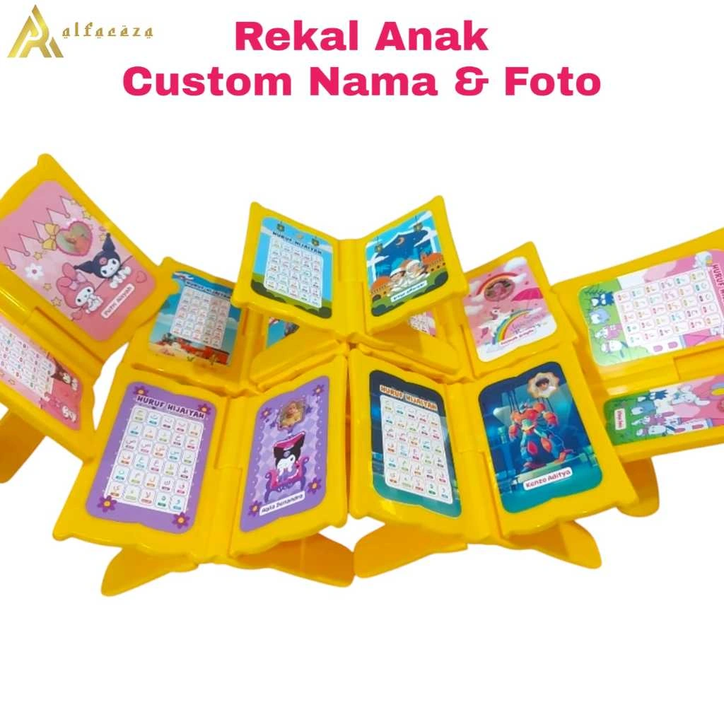 Alfareza - variasi 3 Rekal Meja Lipat Alas ngaji anak custom, bahan plastik kuat, anti air, tanpa PO