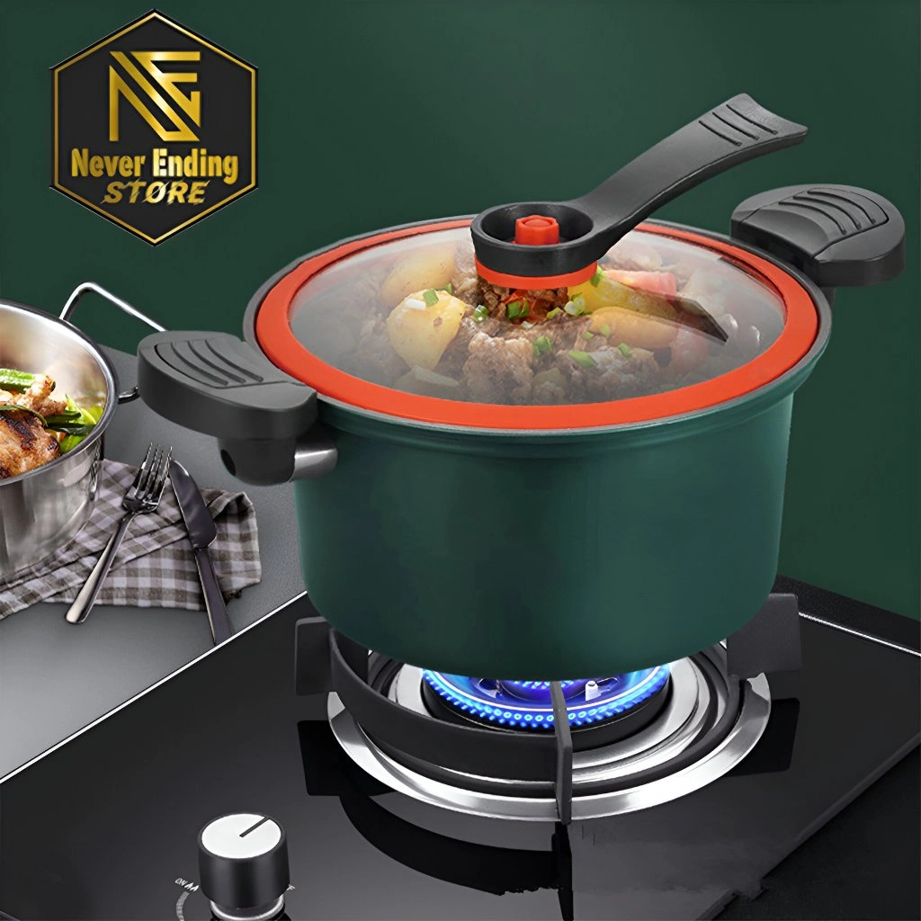 Panci Presto Viral 3.5 Liter Panci Presto Teflon Pressure Cooker Pot Anti Lengket