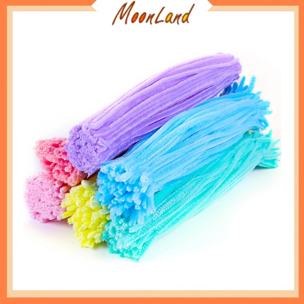 100 pcs Kawat Bulu Mercy Warna Pastel Pipe Cleaner Bahan Kerajinan Tangan