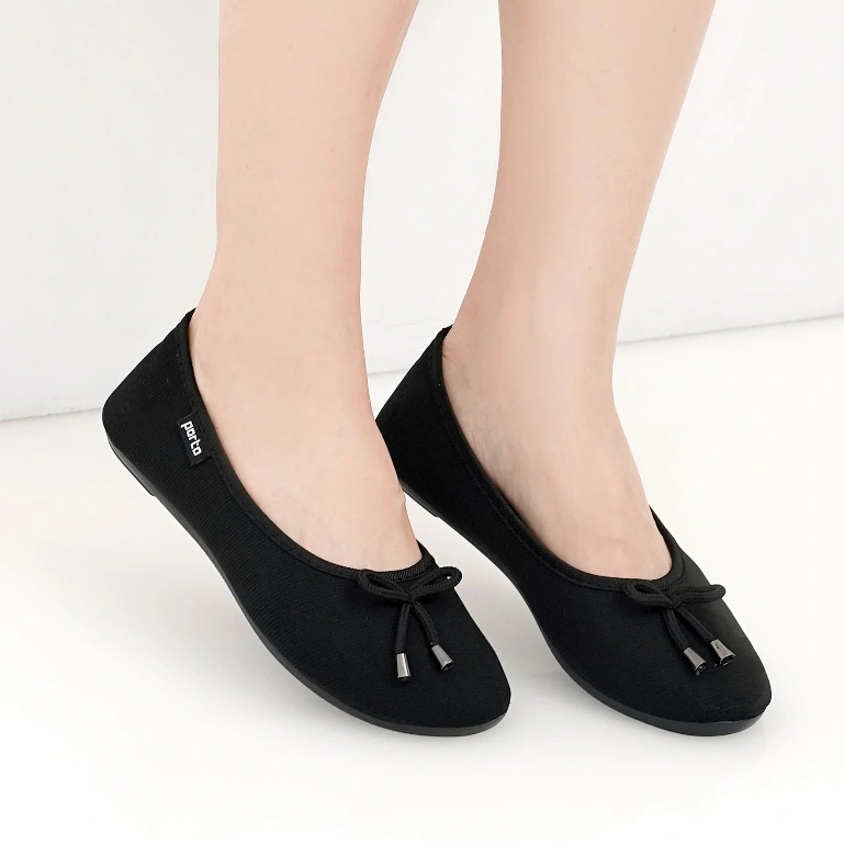 Porto BA202L - Sepatu Wanita Flatshoes Balet Kain Nyaman Empuk Simple Pita Korea Casual Original