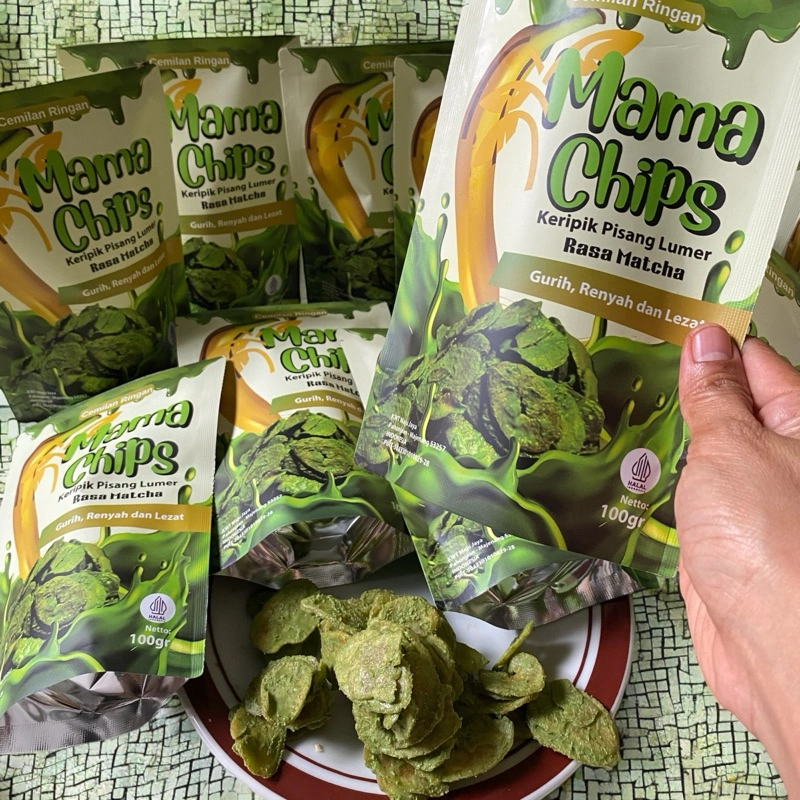 Keripik Pisang Lumer Rasa Matcha