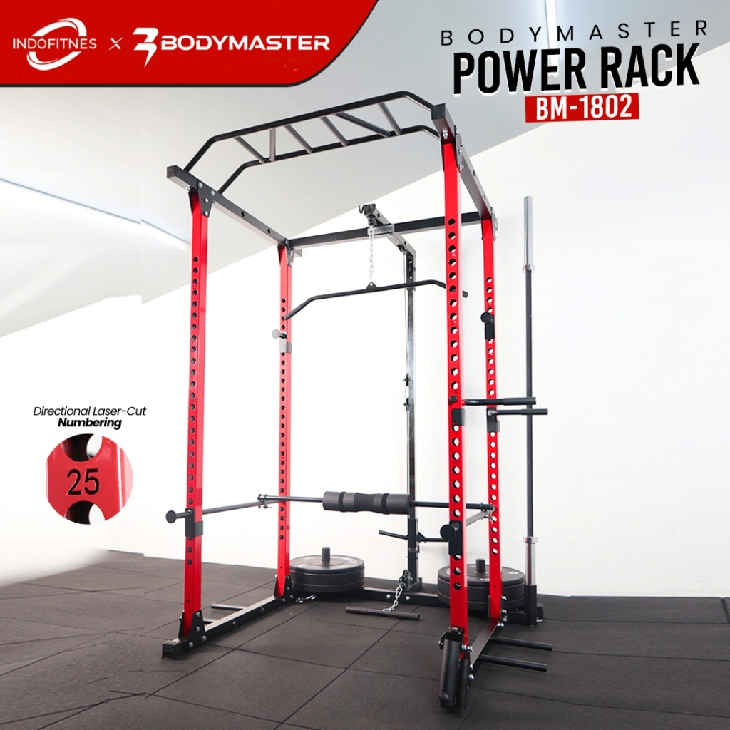 BODYMASTER Power Rack BM-1802 - Home Gym Power Cage Bench Press Squat