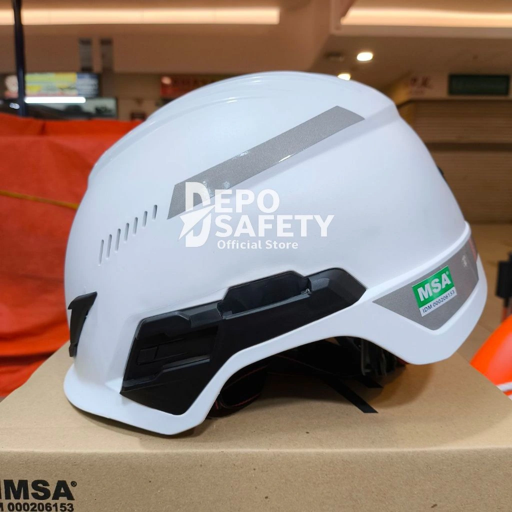 Helm MSA Climbing V-Gard H1 Putih Safety Helmet Trivent Lokal Fastrack Panjat Tebing Helm Ketinggian Rescue