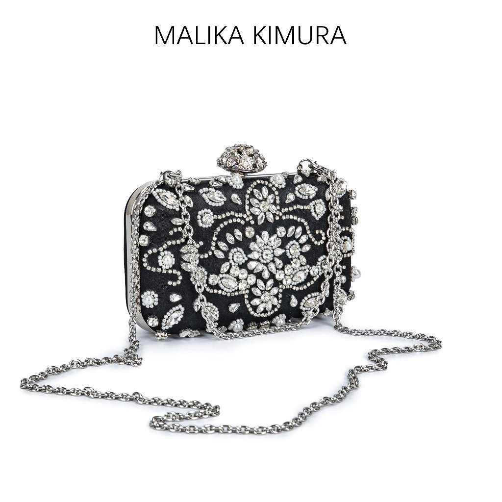 MALIKA KIMURA - Tas pernikahan wanita mewah / Clutch party bag / Tas wisuda / Evening Dress Bag / Tas selempang rantai#867