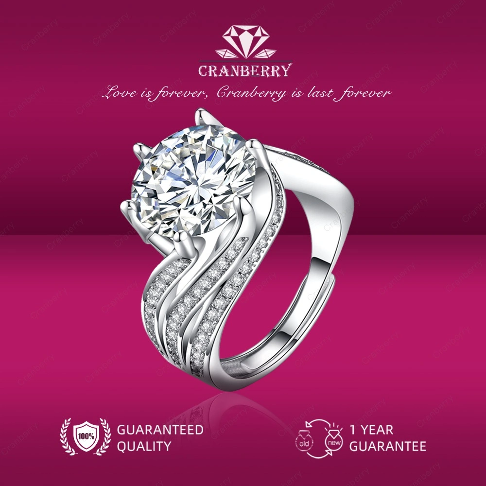 Cincin Couple Wanita Keabadian Cranberry Jewelry   Aesthetic Adjustable Aksesoris  High Quality Grade  5A     Anti Karat Luntur Berubah Garansi 1 Tahun For Gift Pasangan Pacar Cewe Perempuan R13
