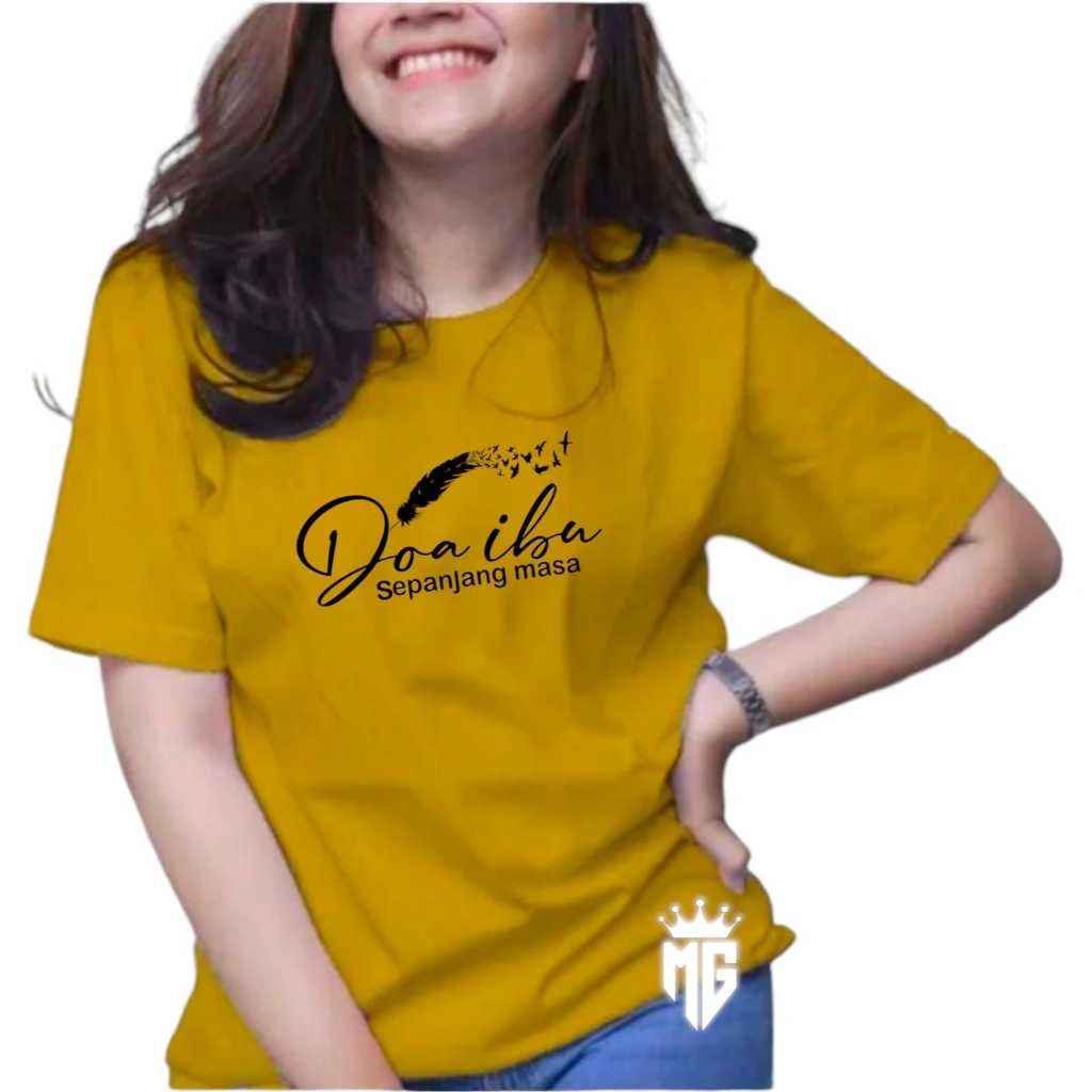 PROMO KAOS WANITA TERBARU  DOA IBU SEPANJANG MASA T-SHIRT WANITA ATASAN WANITA BAJU WANITA