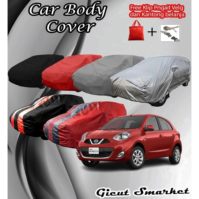 selimut sarung cover body mobil nissan march free pengikat ban