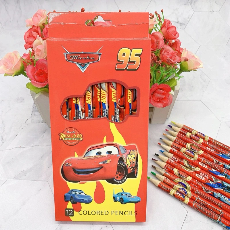 Pensil warna 12pcs karakter spiderman cars/ pensil warna untuk anak cowok