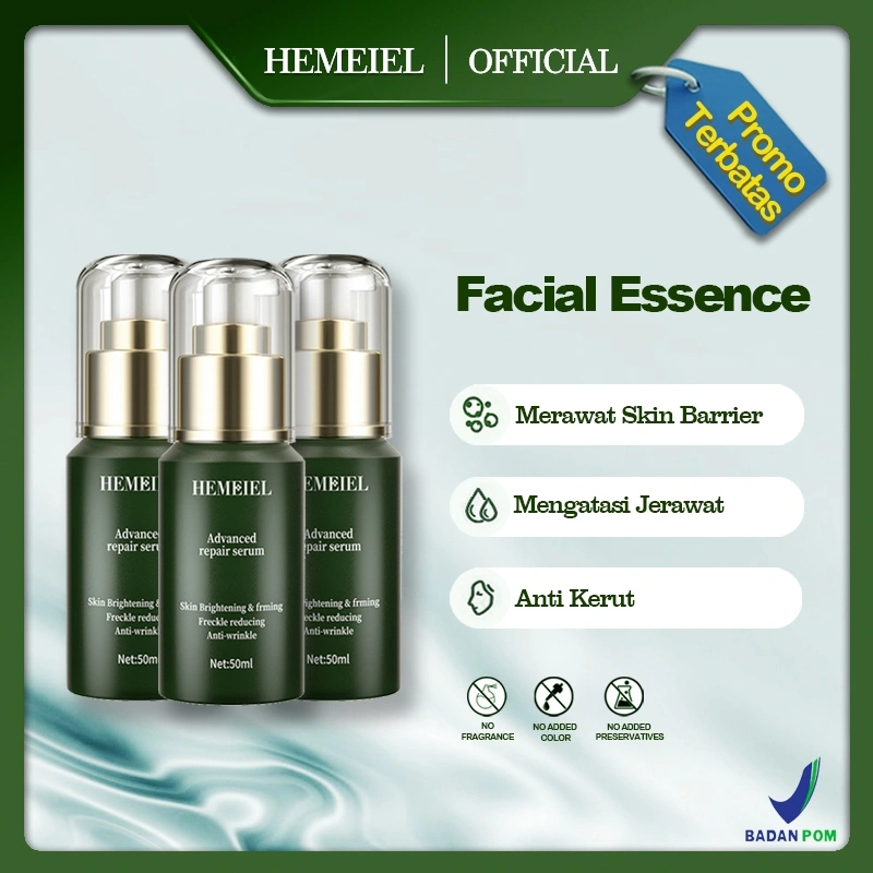 HEMEIEL Serum Wajah Glowing dan Putih 50ml Serum Brightening Advance Repair Serum Wajah Serum Niacinamide Brightening Glow Up Menenangkan kulit Kemerahan Pudarkan Flek & Melasma