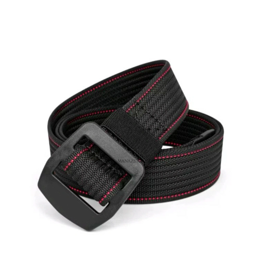 ikat pinggang canvas nilon tebal anti detector anti sensor model slip
