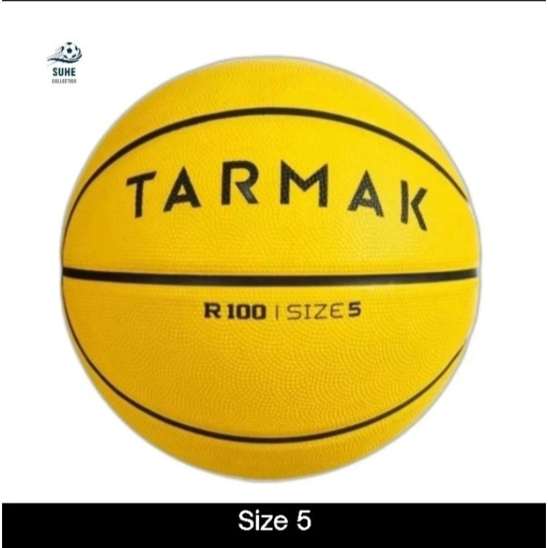 Bola Basket Anak Murah Size 5 Decathlon Tarmak R100 Warna Kuning Cerah