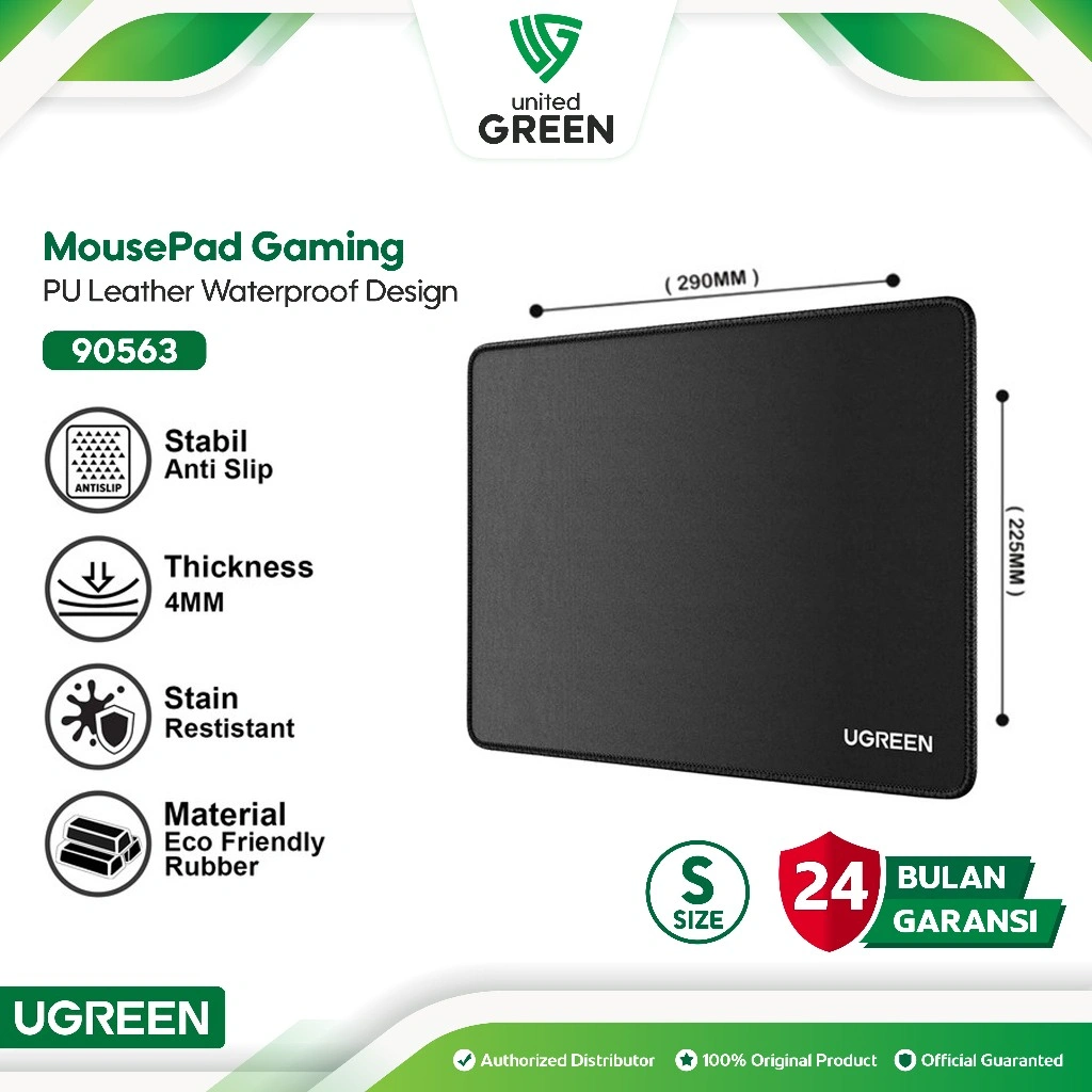 UGREEN Mousepad Gaming Premium PU Leather Desk Pad Waterproof Size S 90563