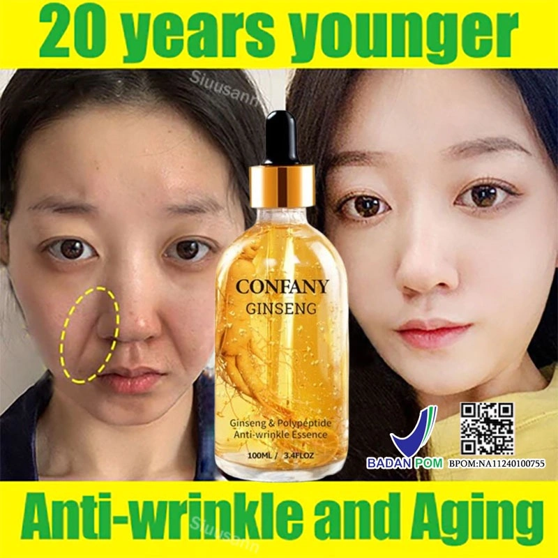 serum gingseng anti aging serum anti kerut serum ginseng gold peptide hydrating wajah serum penghilang kerutan wajah mencerahkan