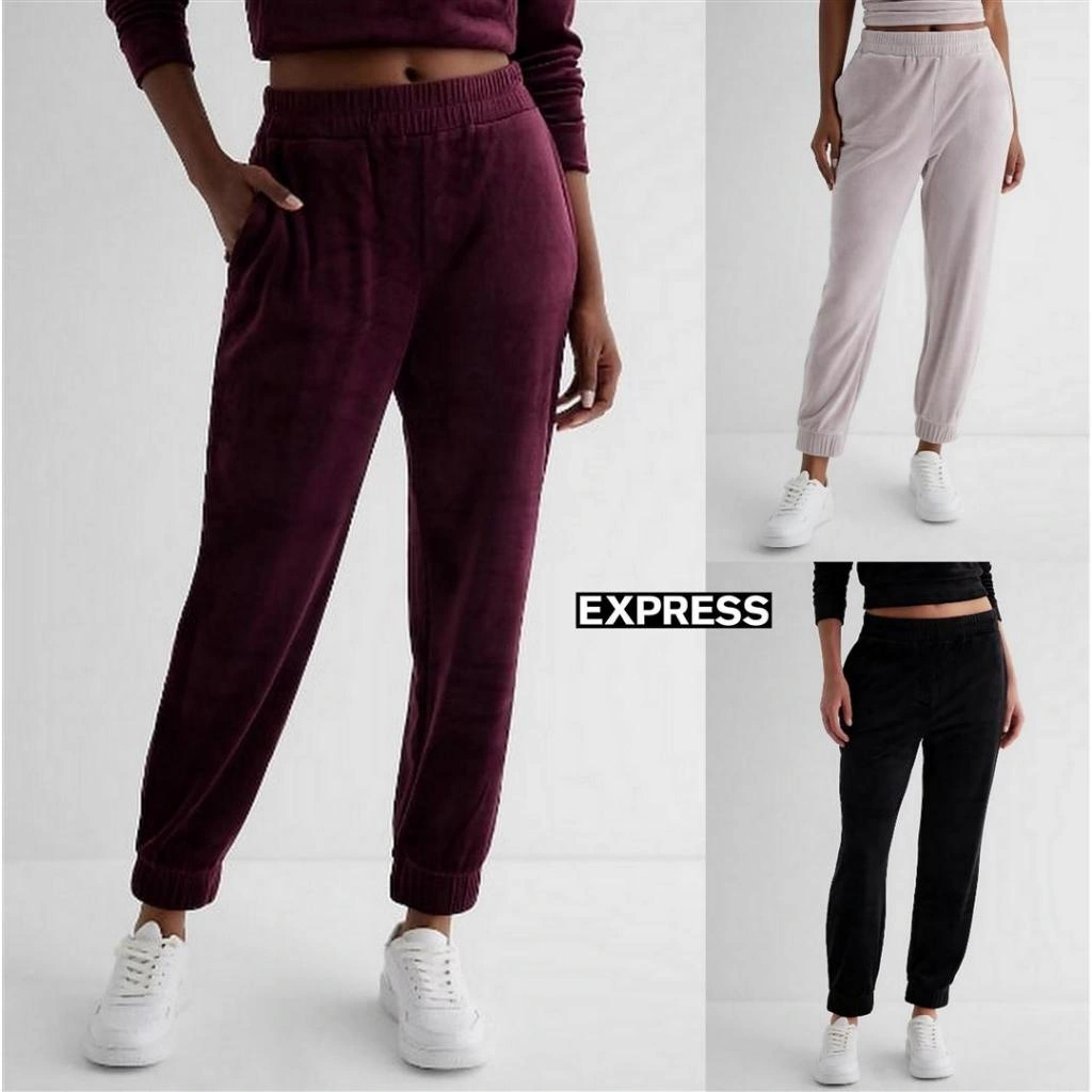 Mode Republic - High Waisted Luxe Joggers - Daily Basic Knit Pant - Celana Panjang Sweatpant Wanita Branded Original Terbaru - Outfit Bawahan Jogger Sporty Wanita Kekinian - Branded First Hand