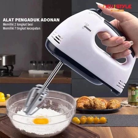 [ CS ] Hand Mixer Pengaduk Adonan Kue dan roti 7 Kecepatan Mixer Pengaduk 120 Watt