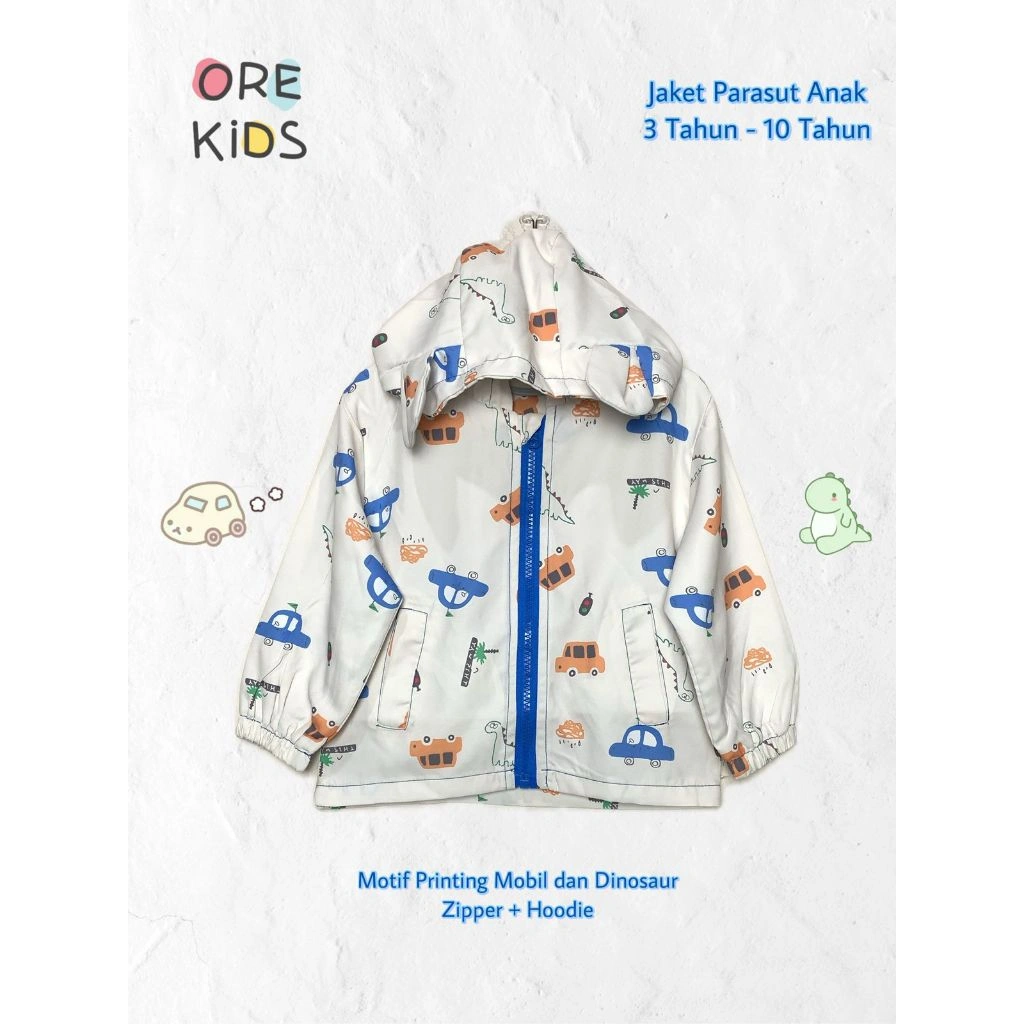 Jaket Anak Laki-laki dan Perempuan 3-10 Tahun Zipper
