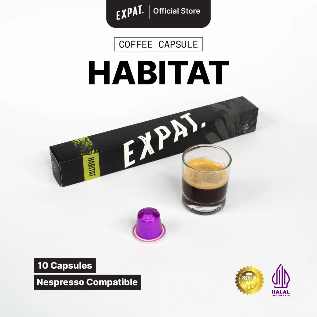 Expat Roasters Specialty Coffee Habitat  Coffee Capsule Compatible / Kopi Kapsul - 10 Capsules