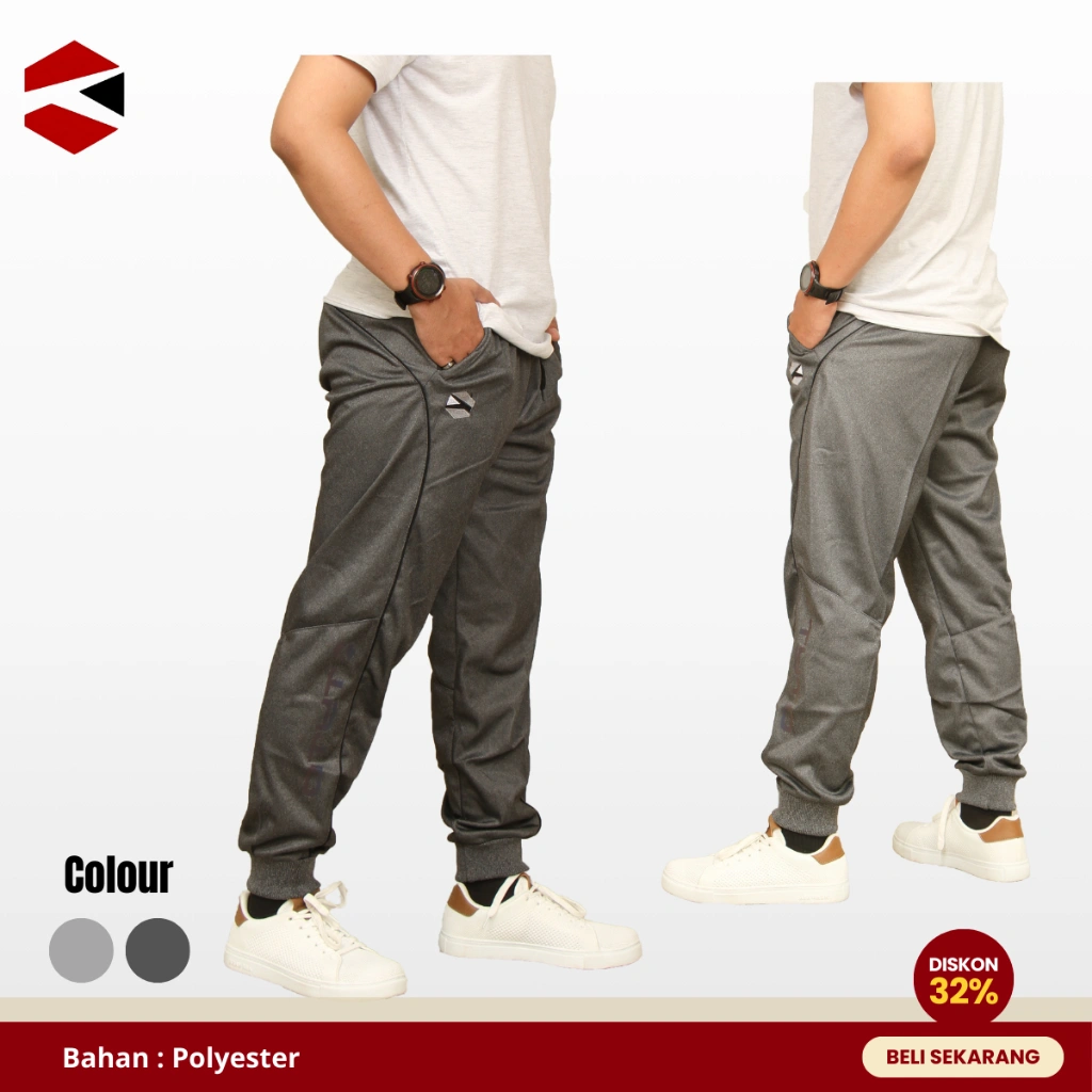 SPORTYTO - Celana Panjang Pria Wanita Training Joger Unisex Olahraga Jogger Cassual Sporty Nillon