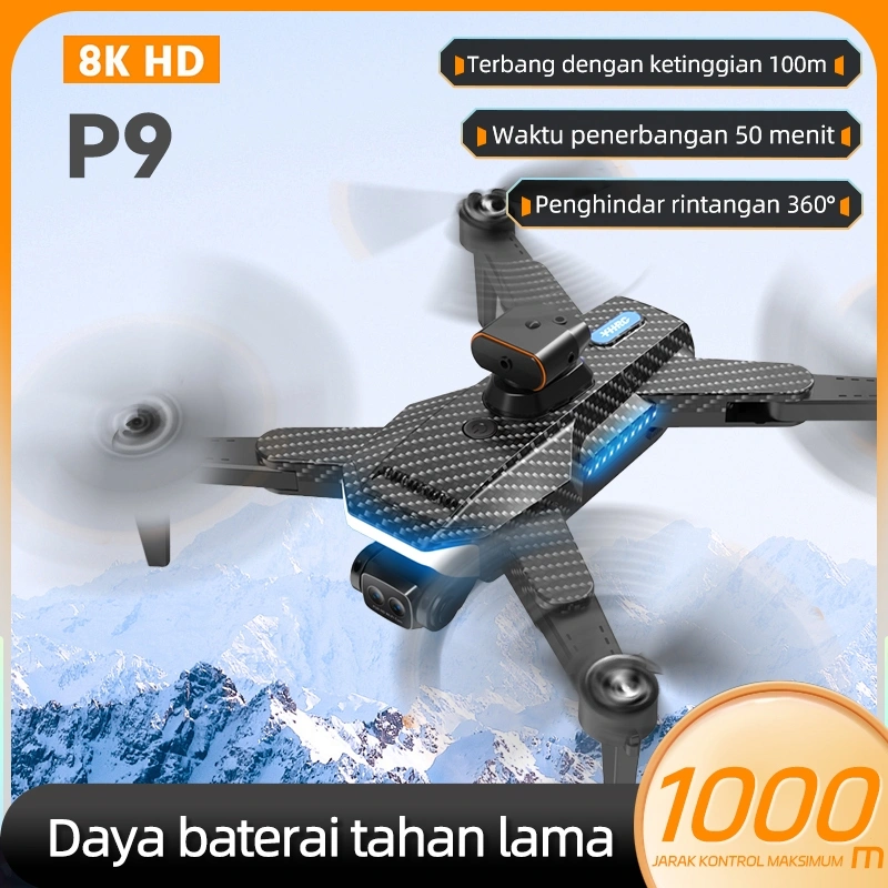 ✅✅✅P9 Drone kamera jarak jauh fotografi udara profesional murah dual camera drone premium laki-laki pria ulang tahun kado hadiah