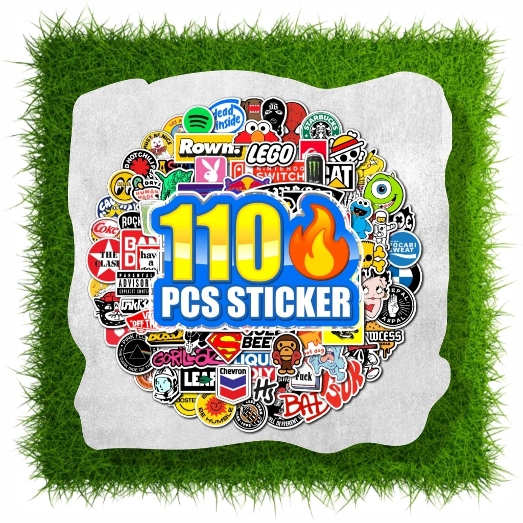Stiker Vinyl Hypebeast Waterproof Aesthetic- untuk Laptop, Motor, dan Helm - Paper Stationery Pack