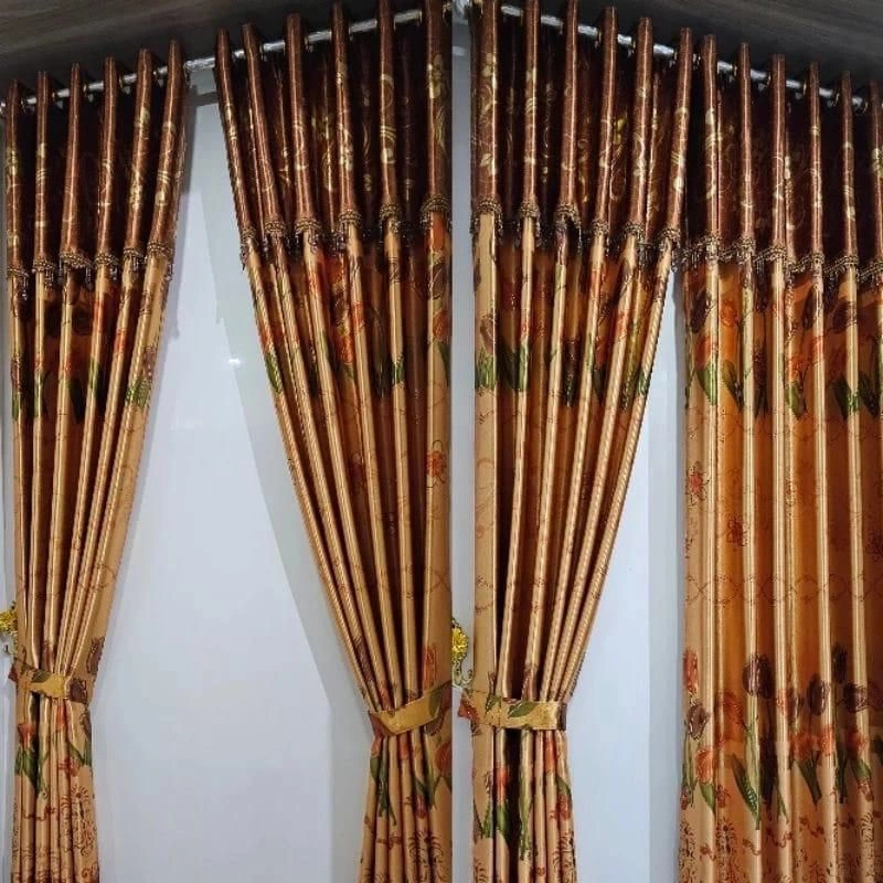 Gorden blackout glosyy motif new tulip rumah minimalis tirai jendela pintu #BO print mas
