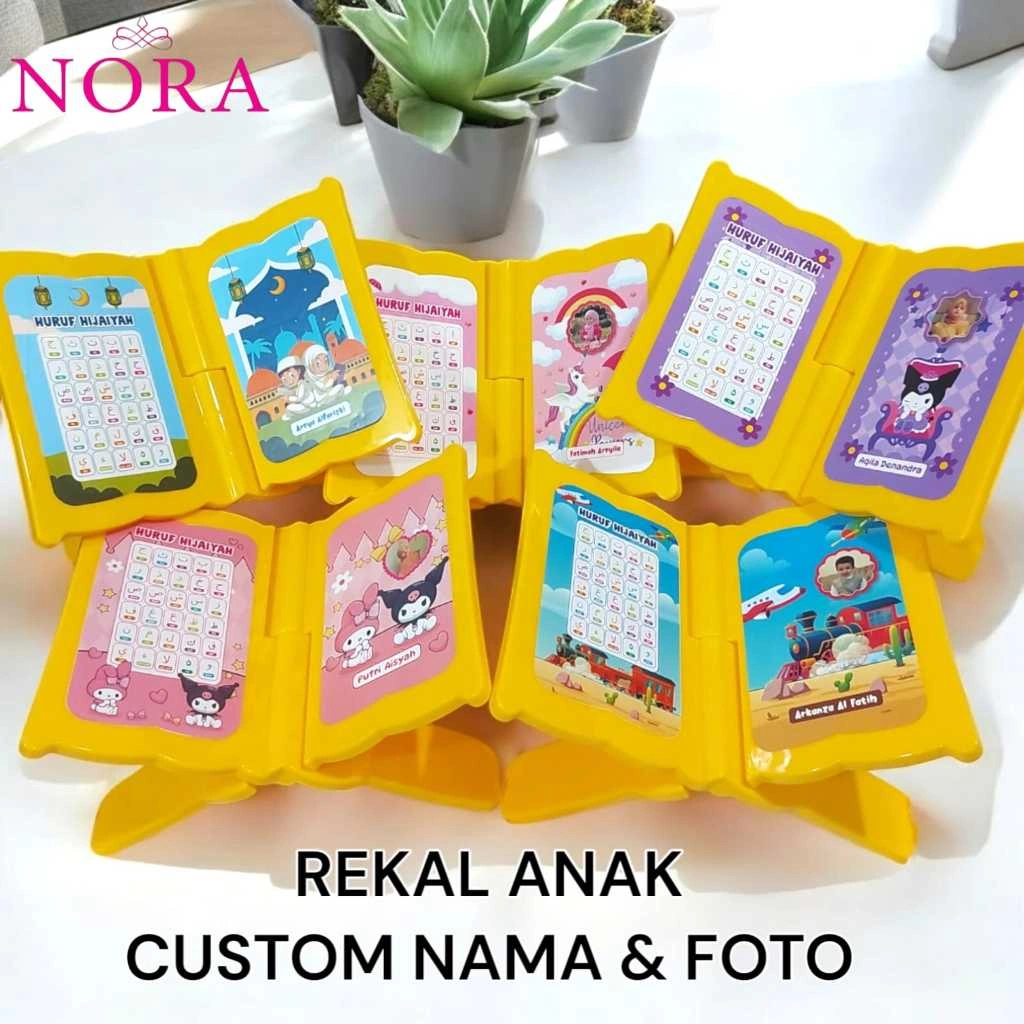 Meja Rekal Alas Ngaji Anak Custom Nama dan Foto Bahan Plastik Kokoh Anti Air TANPA PO //murah