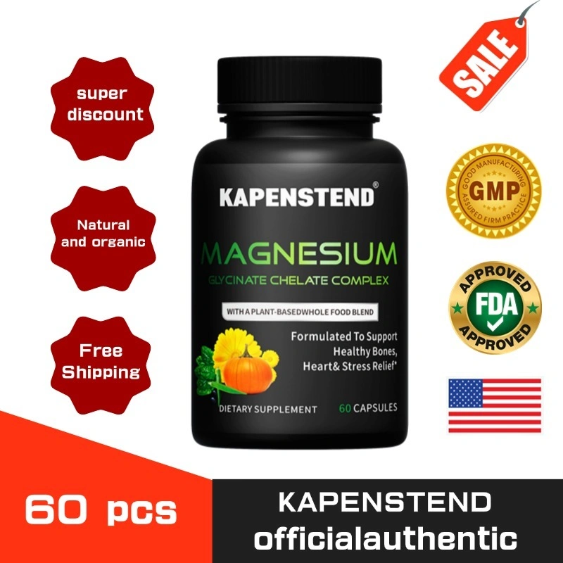 Magnesium Glisinat, Suplemen Magnesium, Mendukung Otot, Jantung, Saraf dan Tulang, 60 Kapsul