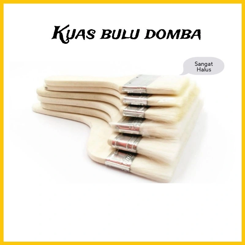 Kuas bulu asli domba satuan sangat halus