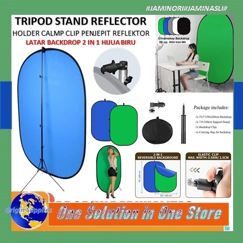 Green Screen Photo Background Portable Reflector Blue with Lightstand 200cm Clamp Clip For Photography Props Parts