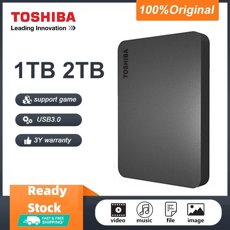 Toshiba Hardisk Eksternal 4TB/2TB/1TB 2.5" Portable Harddisk USB 3.0 HDD Untuk PC/Laptop Eksternal Hardisk