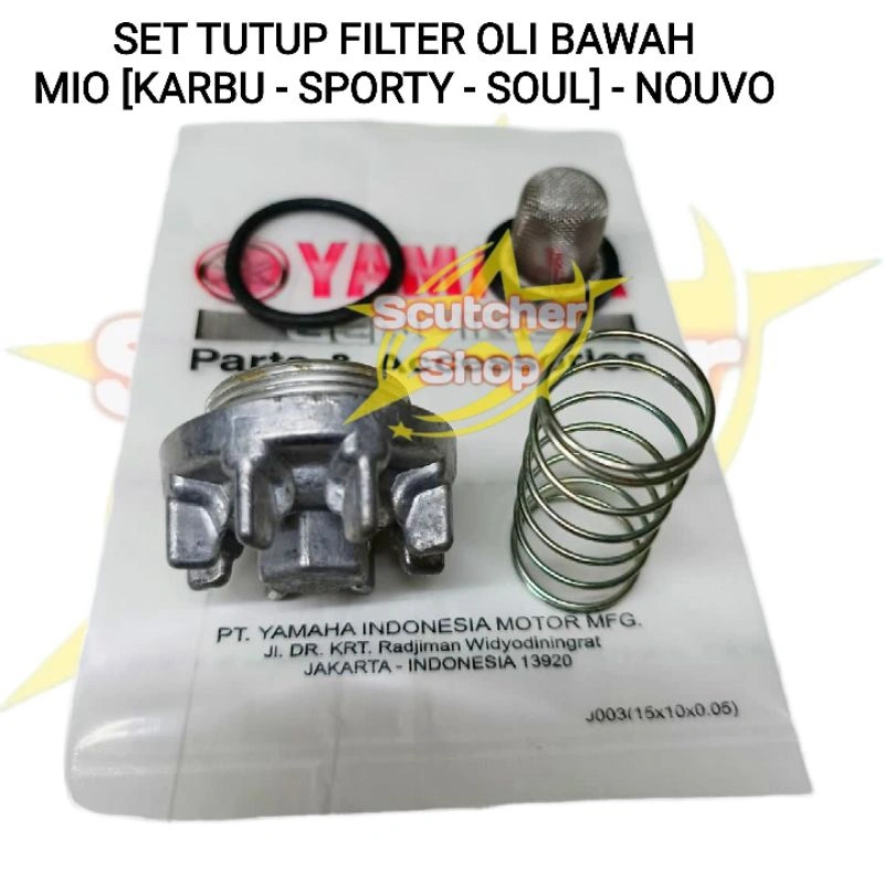 Set Tutup Filter Oli Bawah Mio Karbu Smile Soul Sporty J Nouvo Jupiter MX
