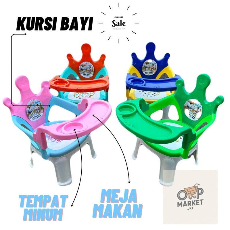 Set Meja Kursi Anak / Meja Makan + Kursi / Bangku Sultan Anak Kiara
