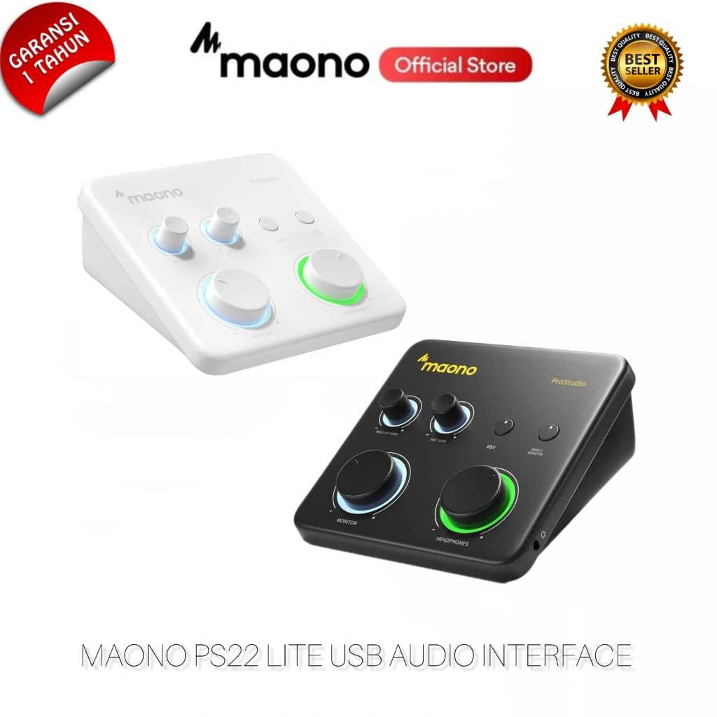 MAONO PS22 LITE USB Audio Interface XLR Input 24-bit/192kHz for Recording Home Studio Stream Podcast