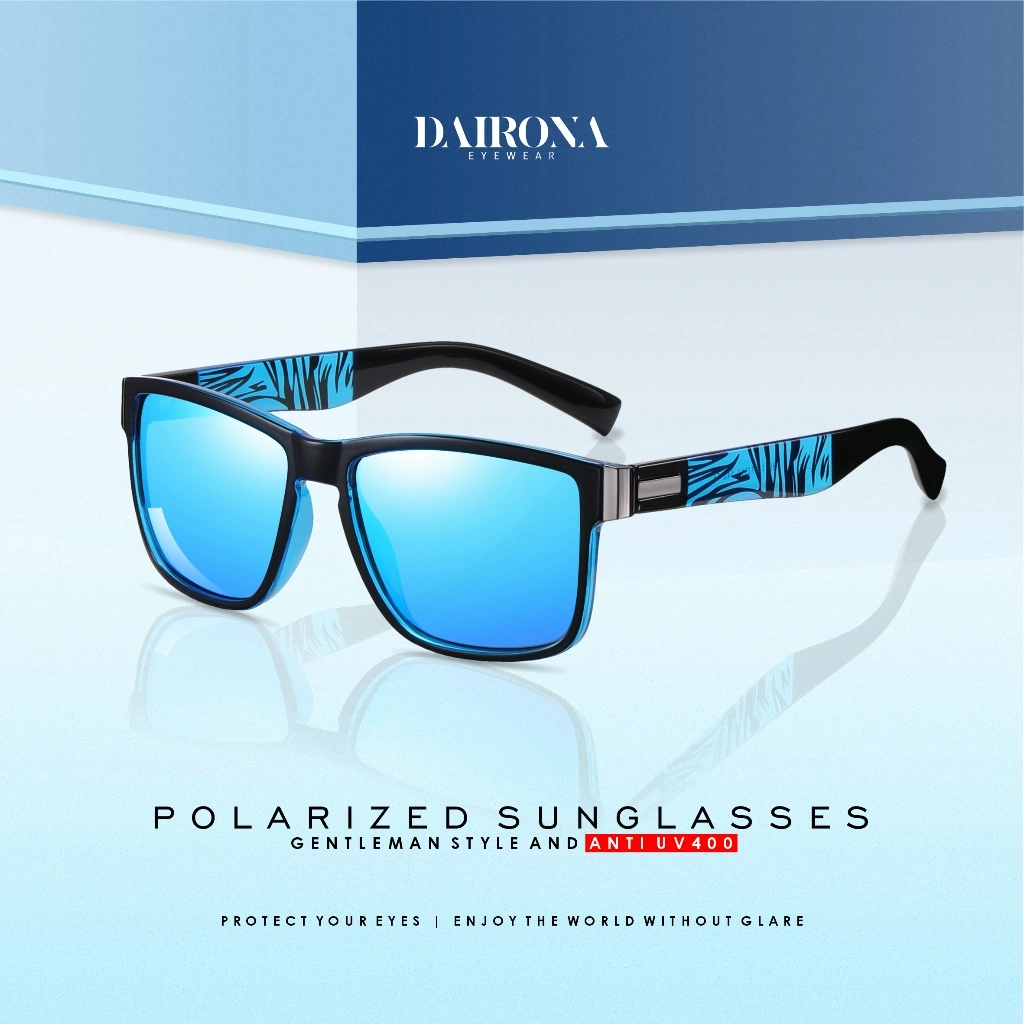 Dairona Eyewear Kacamata Hitam Sunglasses Anti Silau Anti Sinar Matahari UV400 Polarized Kacamata Hitam Keren Gaya Pria Wanita Terbaru 3041