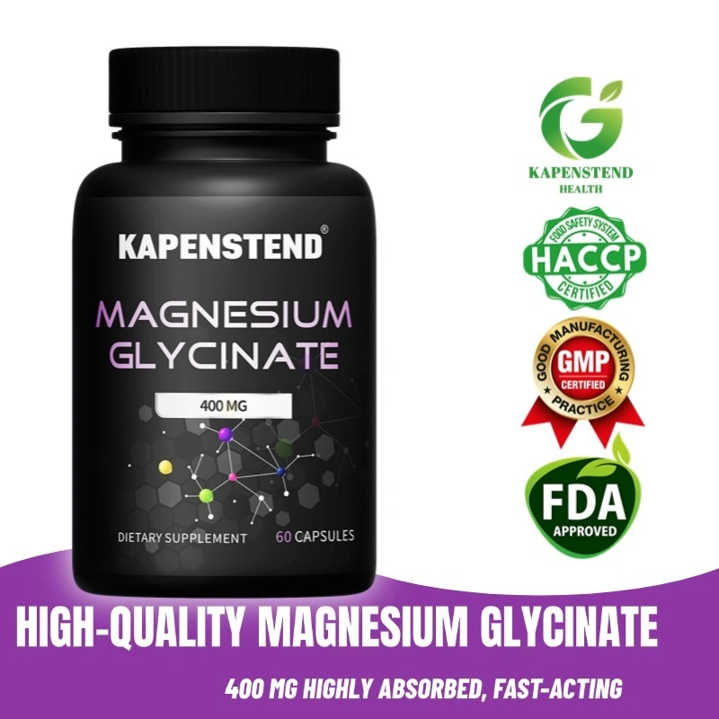 Magnesium Glycinate Premium, 400 mg, 60 Kapsul, Menenangkan dan Membantu Tidur, Aman untuk Vegetarian