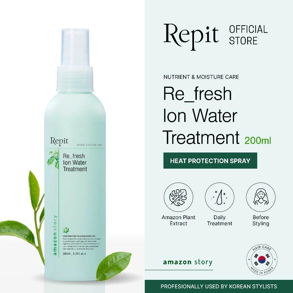 Repit Amazon Story Refreshing Ion Water UV & Heat Protectant Spray - Treatment Mist untuk Menambah Kelembapan pada Rambut Kering / Rusak