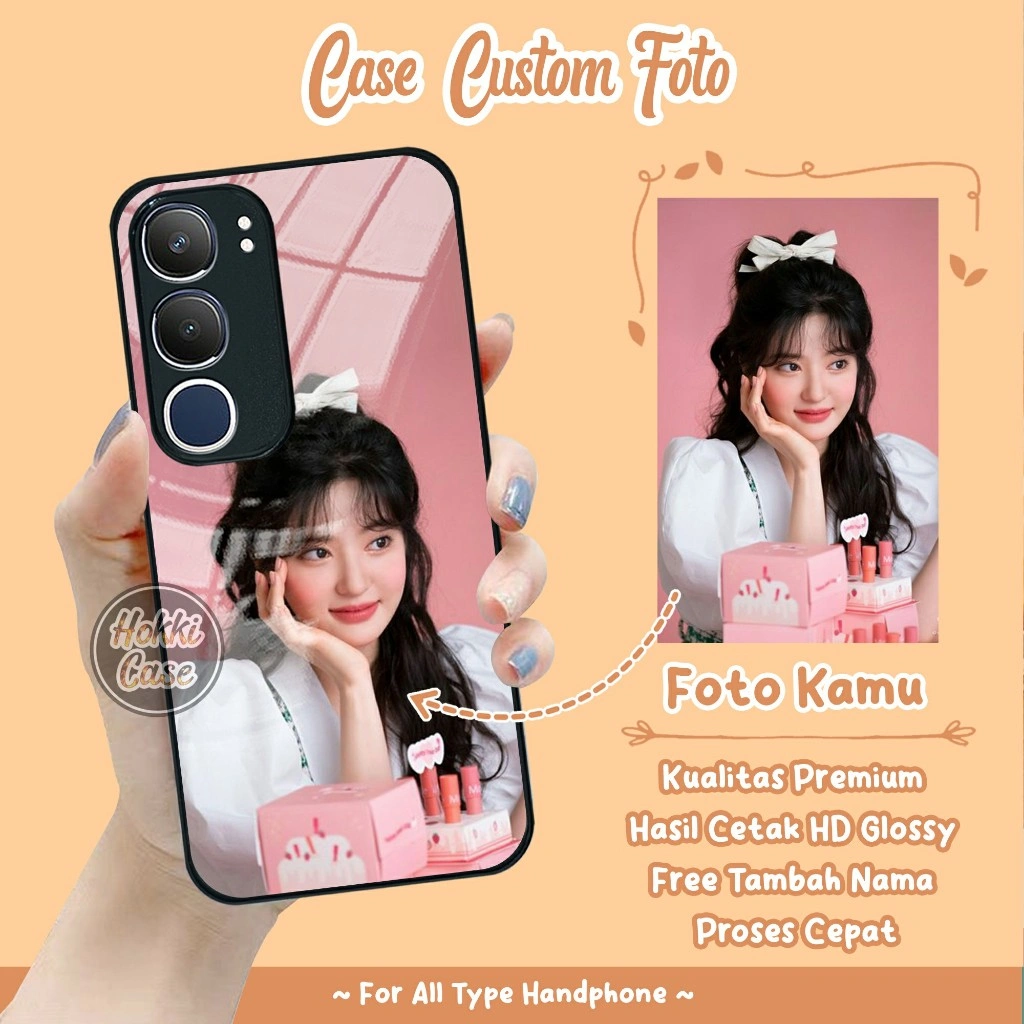 Case Custom Foto - Custom Case Hp All Type Samsung Infinix Vivo Oppo Realme Redmi Ip - Softcase Custom - Case Glass - Casing Custom All Type - Silikon Custom Foto