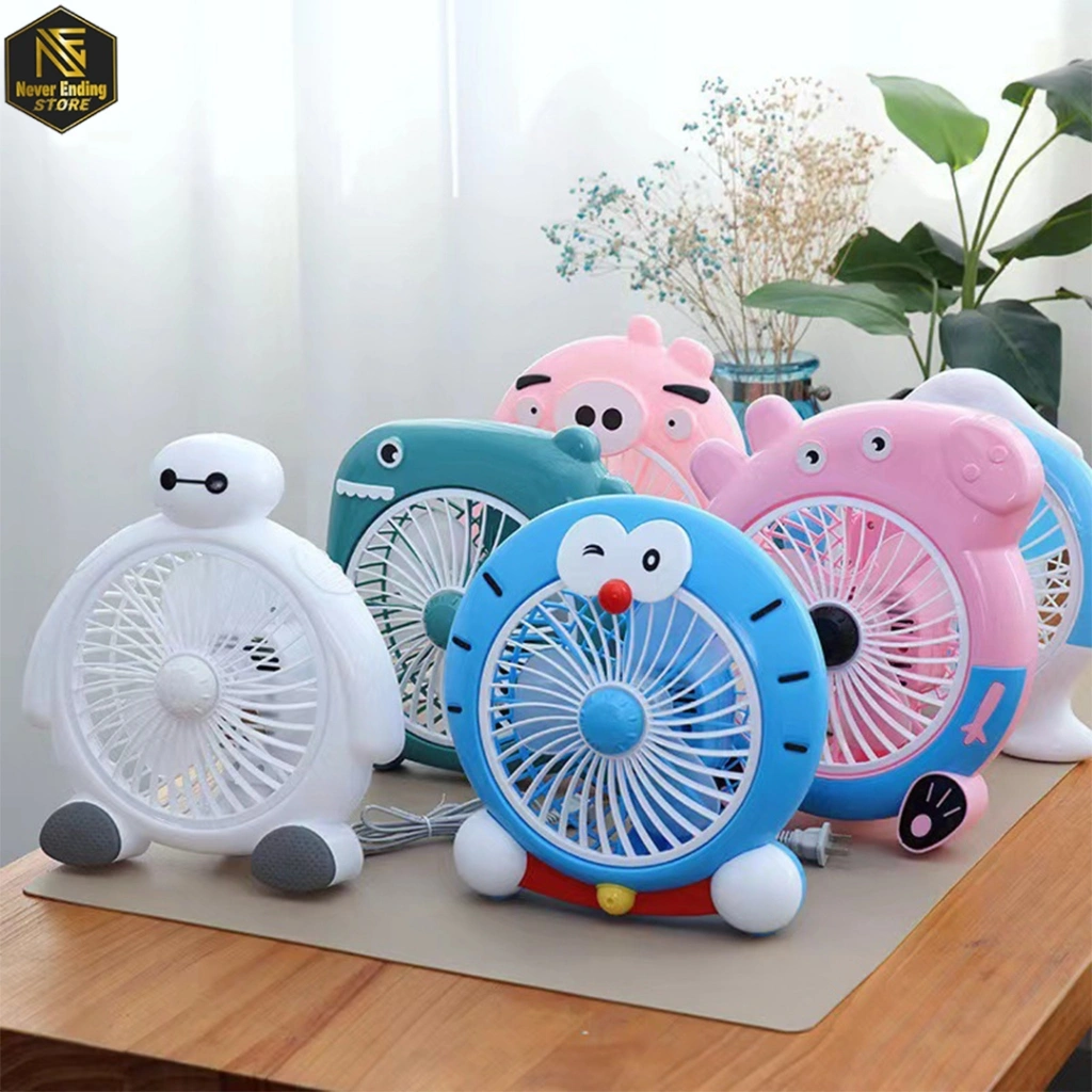 Kipas Angin Karakter Duduk TD Kipas Meja Portable 10inch Meja Listrik Table Fan